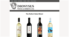 Desktop Screenshot of dionysuswines.ca